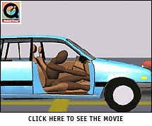 GATB Head-on Collision, Restrained Occupant Simulation